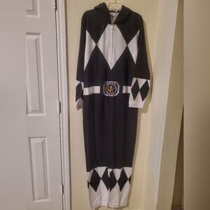 Power Ranger Black Bioworld Superhero Costume Kigurumi Onesie